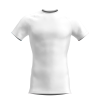 Lady 4row Short sleeve Shirt white - S Ladies