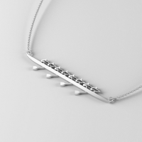 Rowing Eight Necklace with Cox 925 Silver with chain