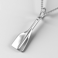 Rowing Oar Blade Pendant 925 silver without chain