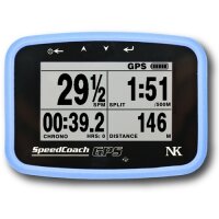 SpeedCoach GPS 2 fluorescent orange and heart rate belt